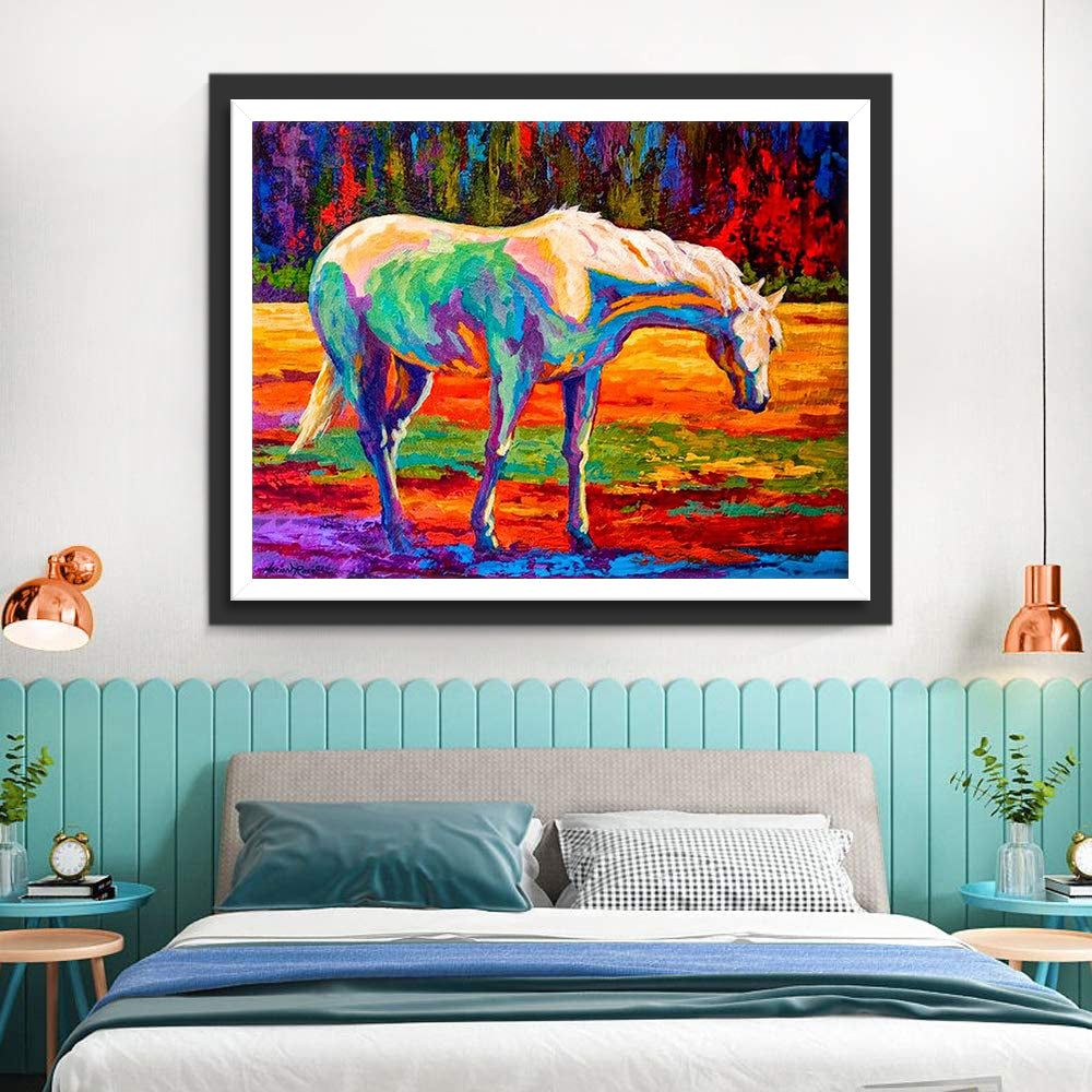 Horse in Fantasy Colors Diamond Painting