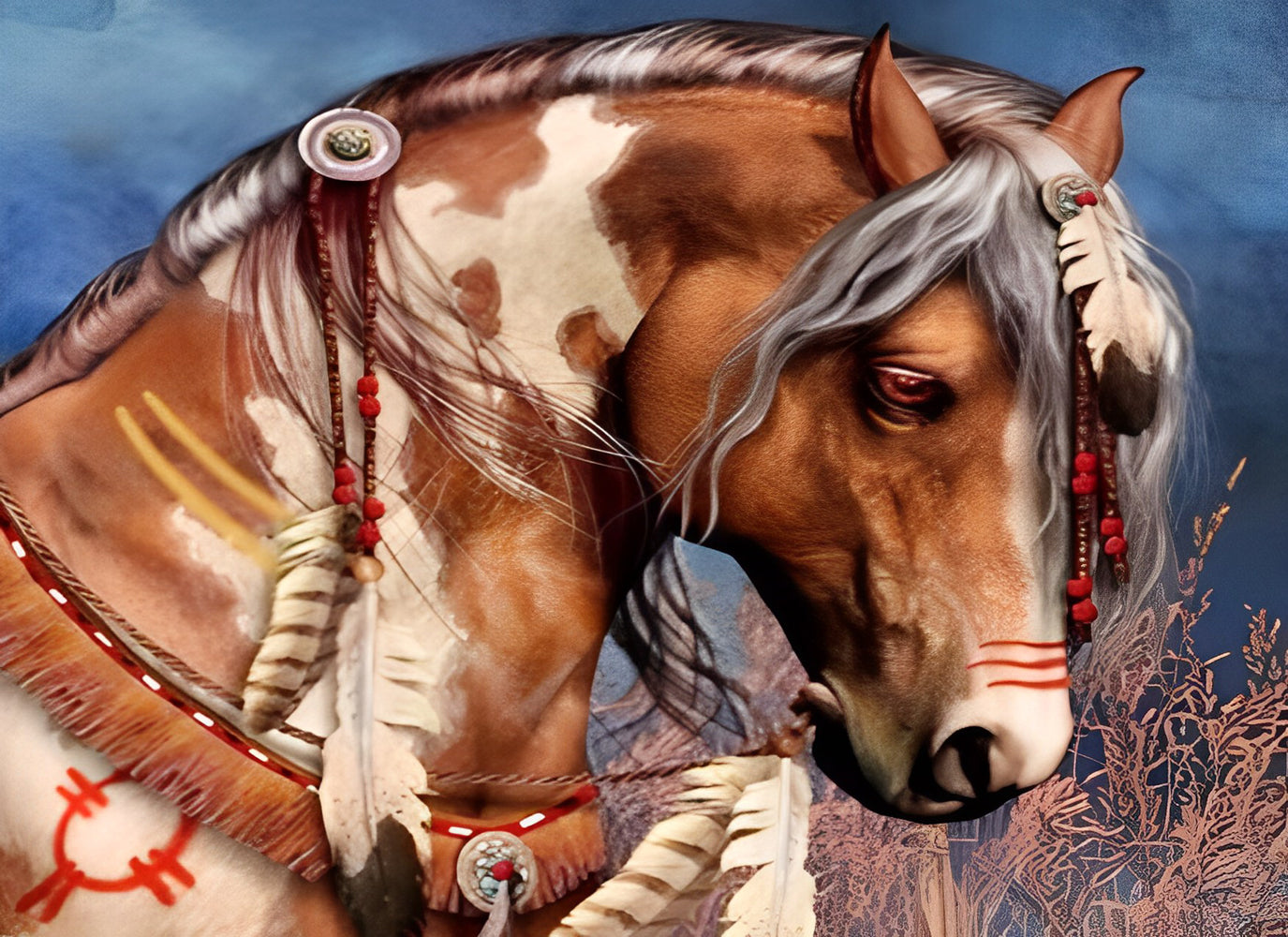 Horse with Head Down Diamond Painting