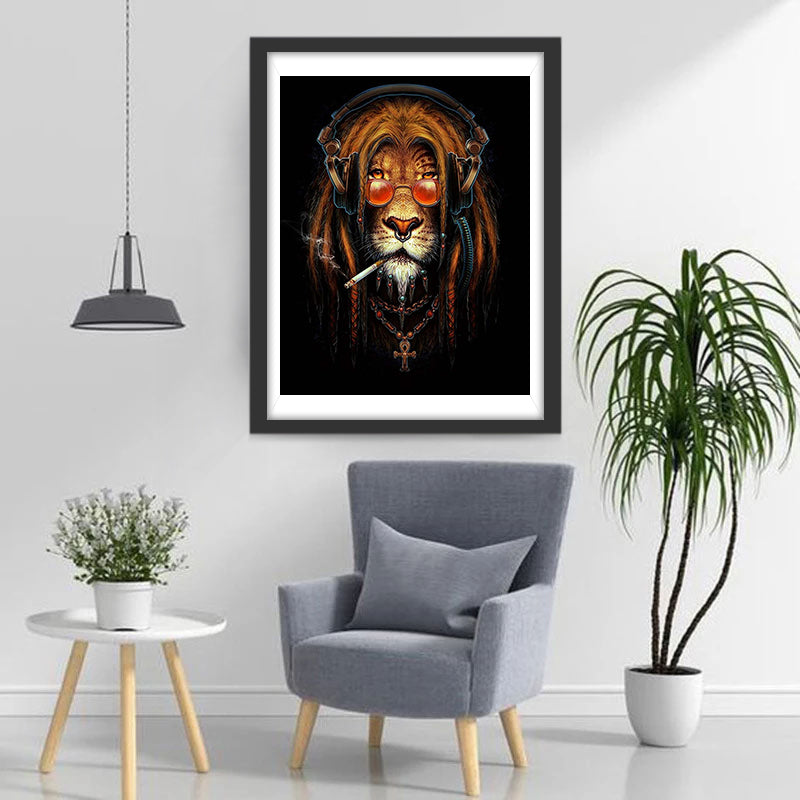 Father Lion Diamond Painting