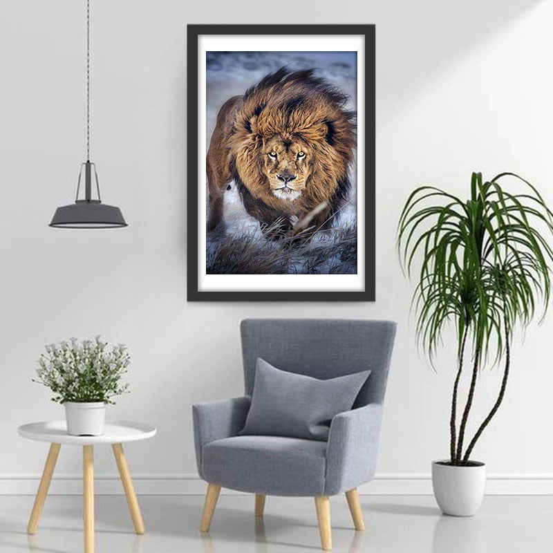Walking Lion Diamond Painting