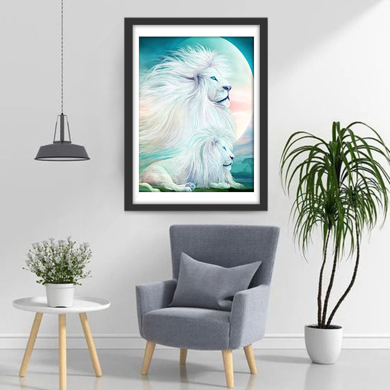 Two Magnificent Lions Diamond Painting