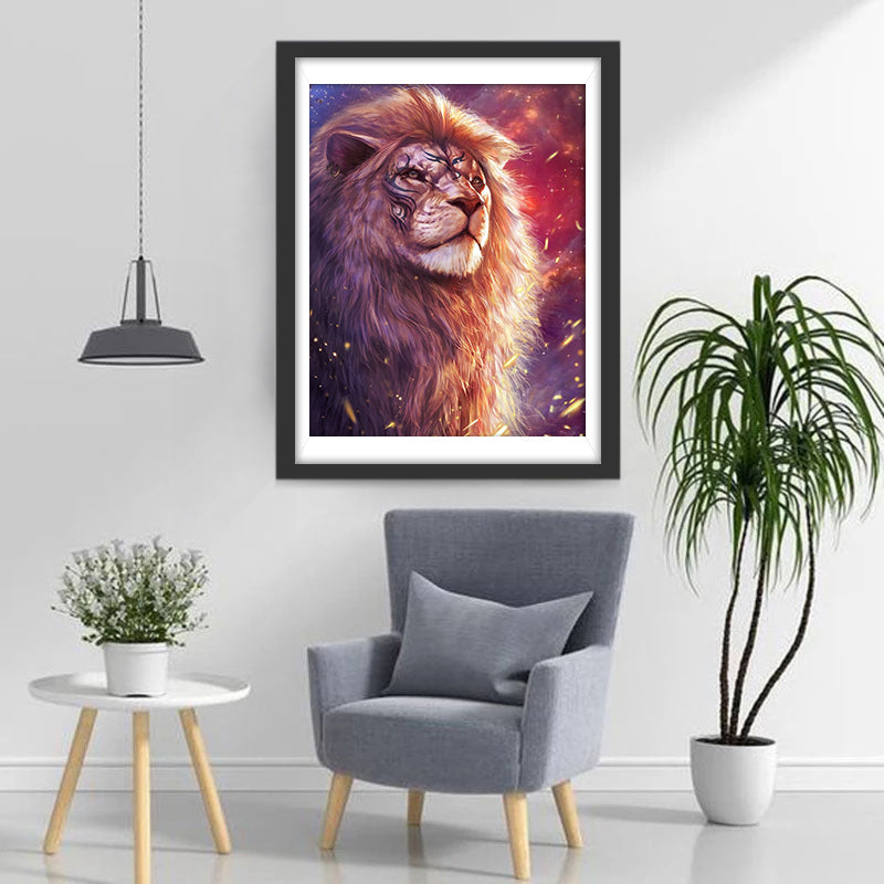 Patterned Lion Diamond Painting