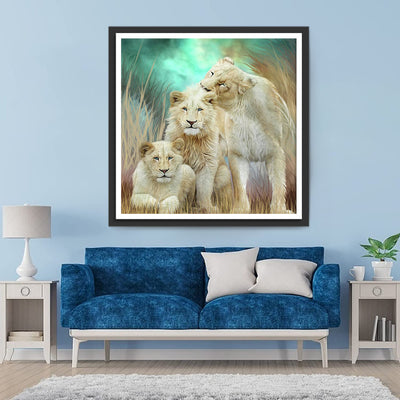 Three Golden Lions 5D DIY Diamond Painting Kits
