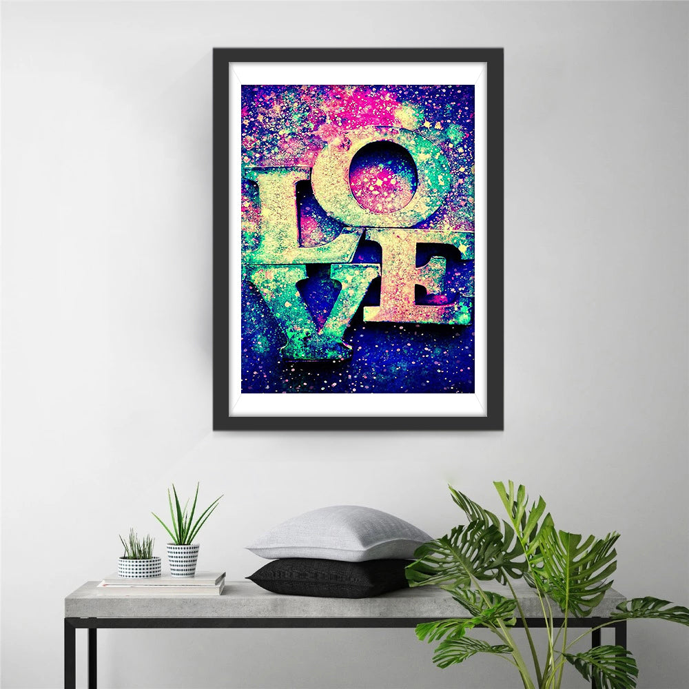 Colorful Love Metal Panel Diamond Painting