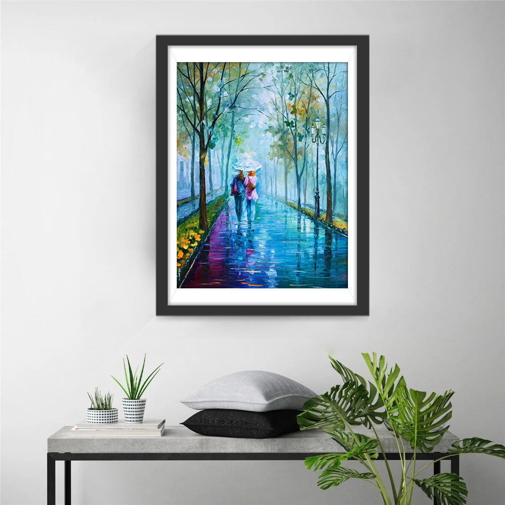 Rain in The Park Diamond Painting