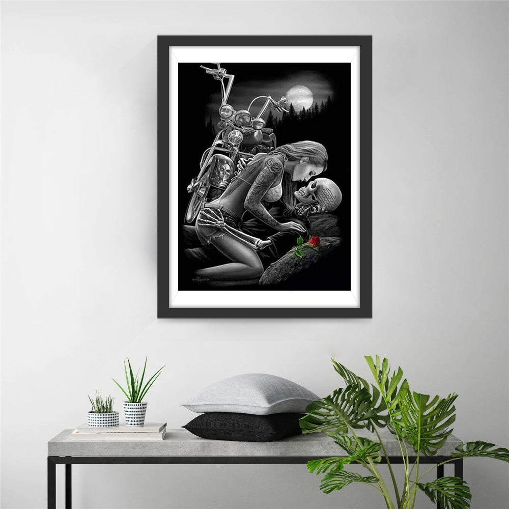 Woman and Skeleton Diamond Painting