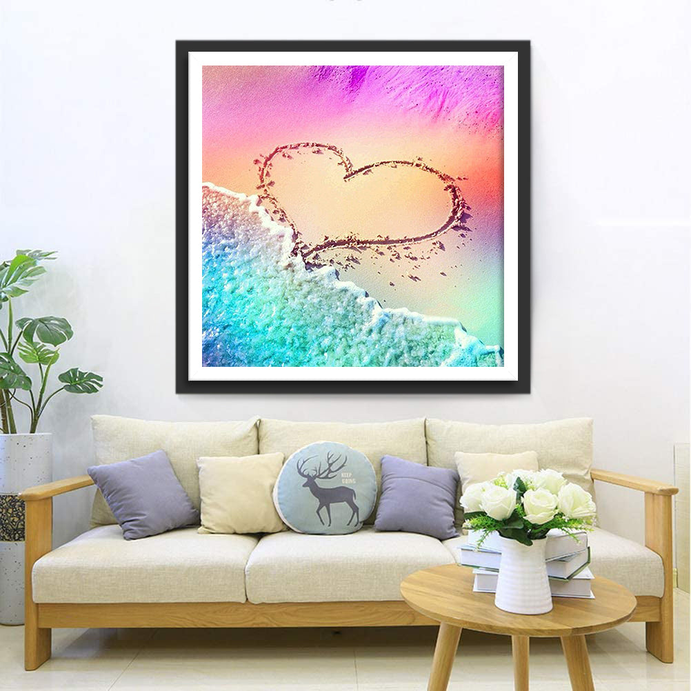 Colorful Beach Love Diamond Painting