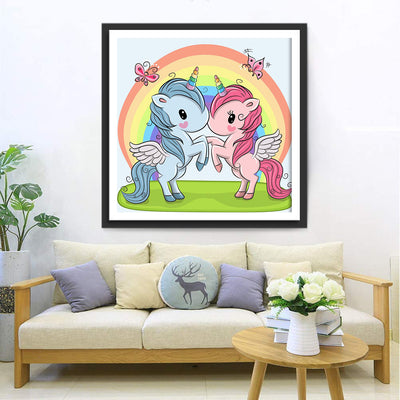 Couple of Unicorn and Rainbow 5D DIY Diamond Painting Kits