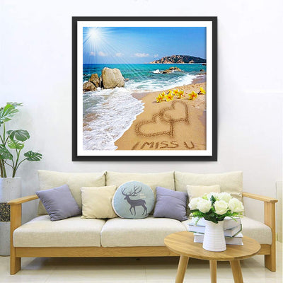 Beach I Miss You Love Popular 5D DIY Diamond Painting Kits