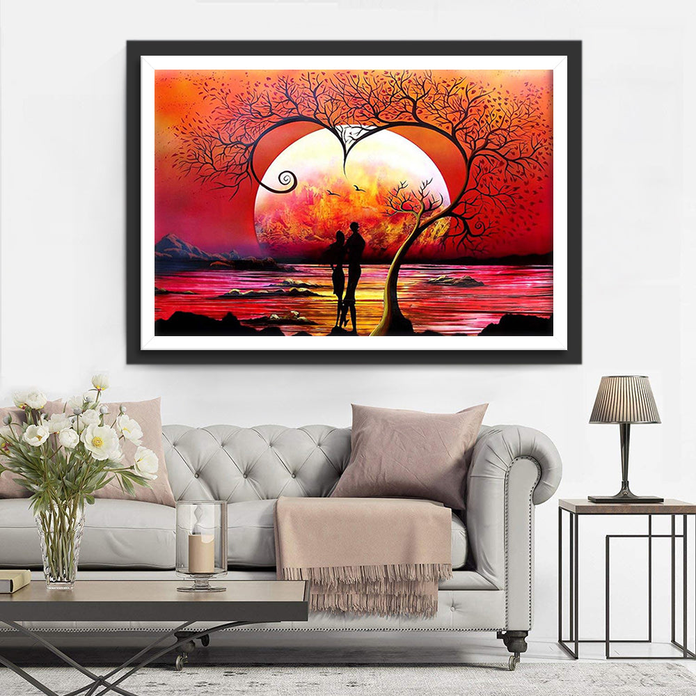 Loving Couple under the Sun Diamond Painting