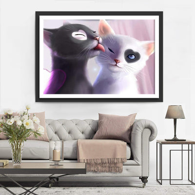 Black and White Cat Couple 5D DIY Diamond Painting Kits