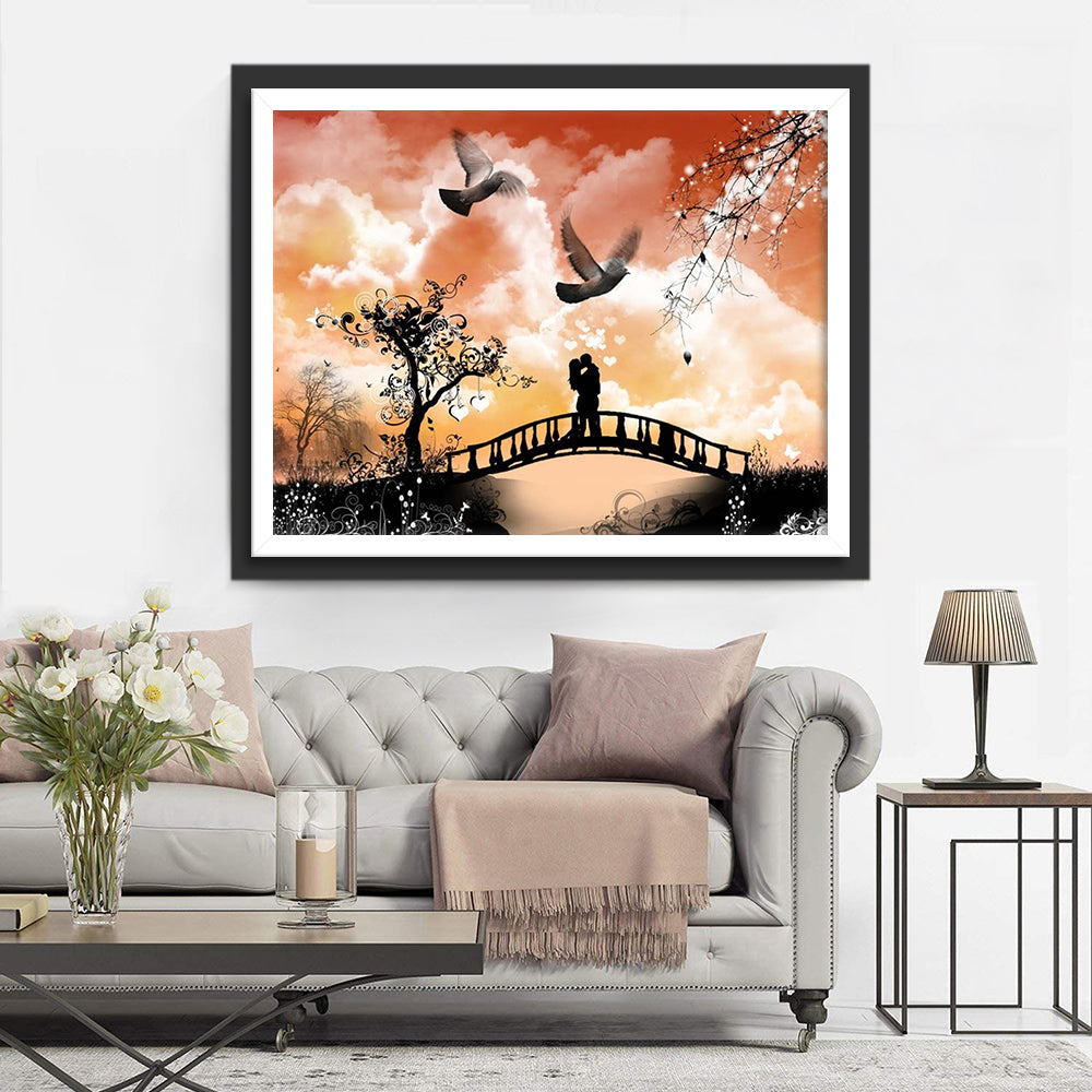Couple on the Bridge Diamond Painting
