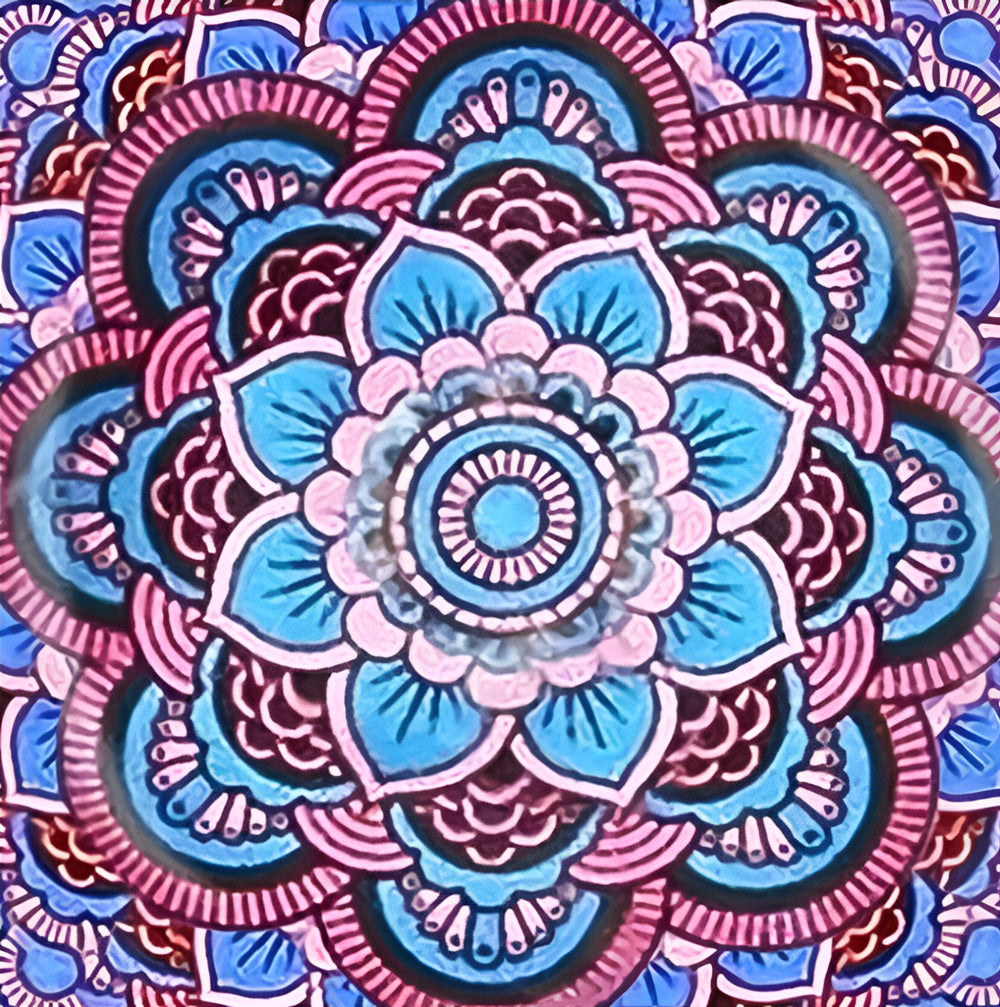 Mandala Pink and Blue Diamond Painting