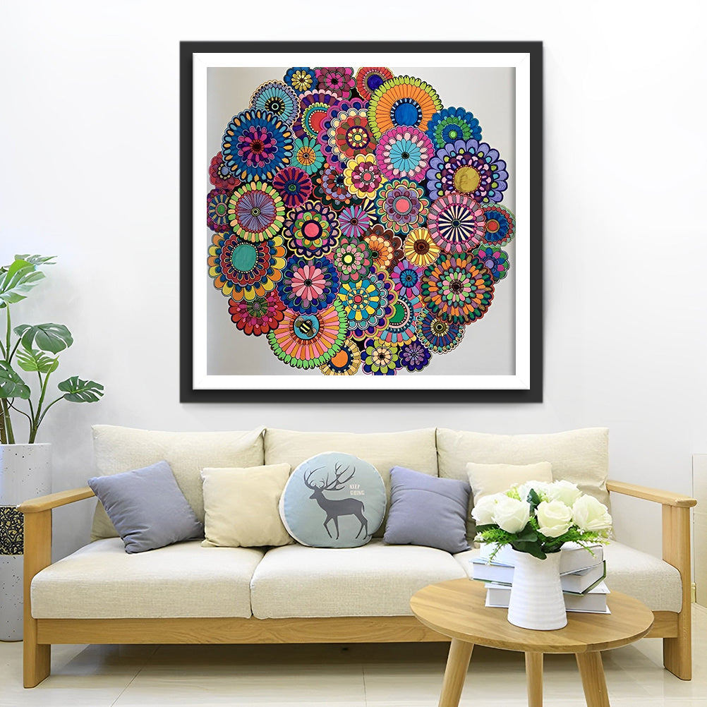 Mandala and Flower Diamond Painting