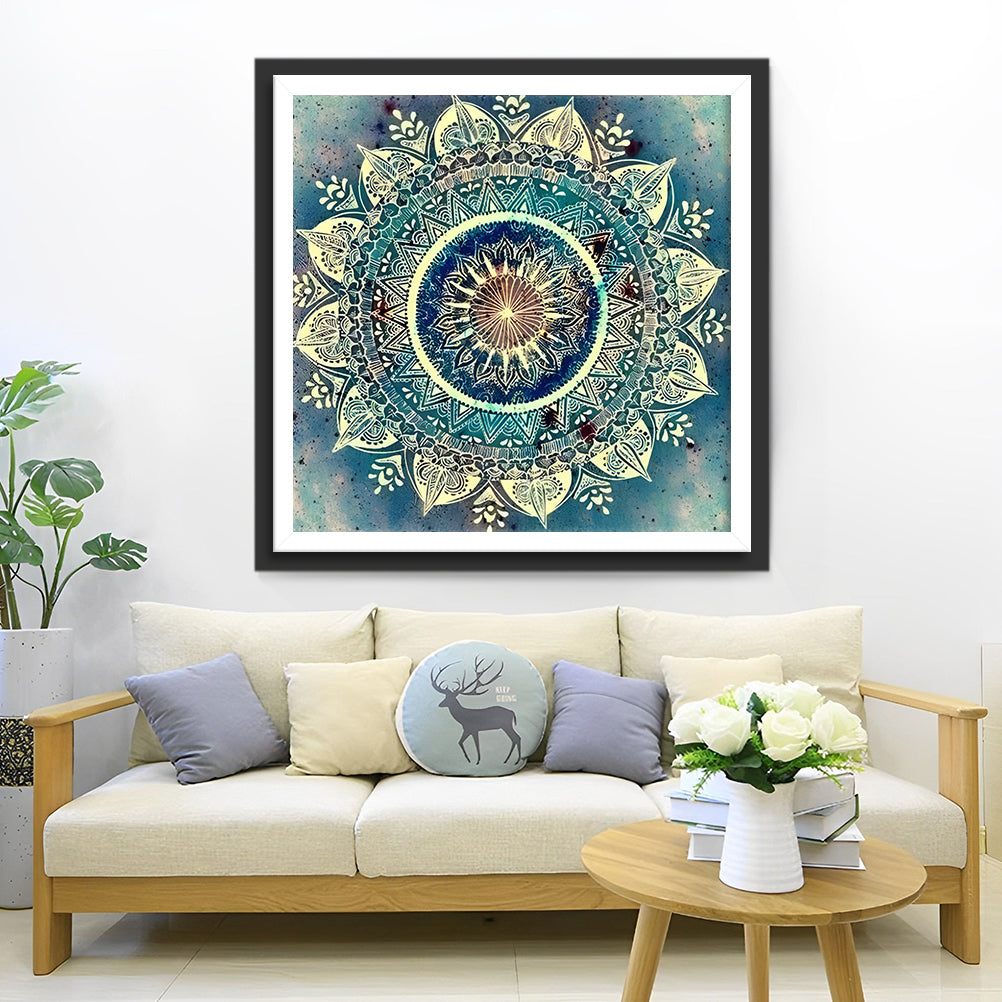 Beautiful Blue Mandala Diamond Painting