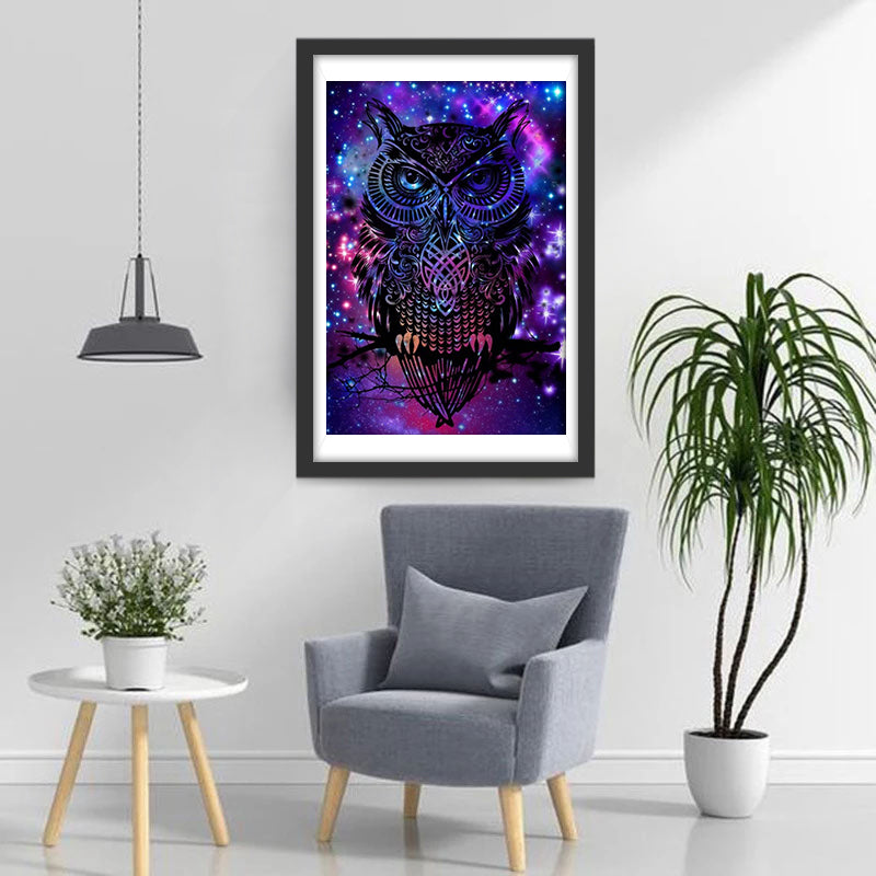 Black Owl Diamond Painting