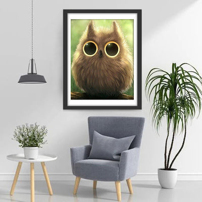 Cute Little Brown Owl Diamond Painting