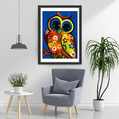 Cute Owl Drawn Diamond Painting