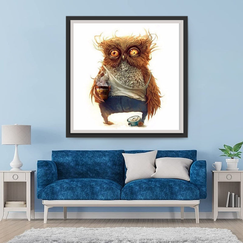 Old Sordid Owl Diamond Painting