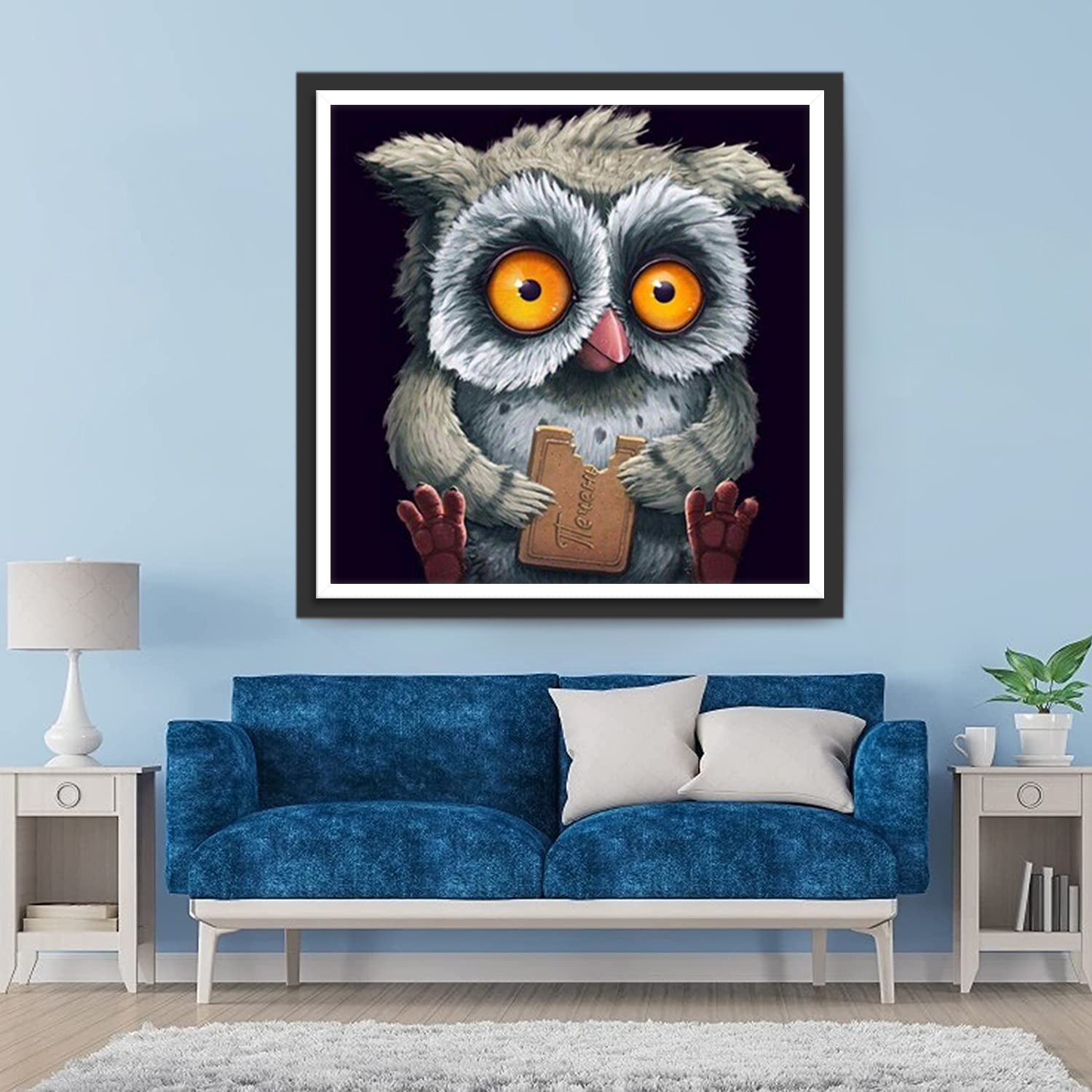Owl Chocolate Eater Diamond Painting