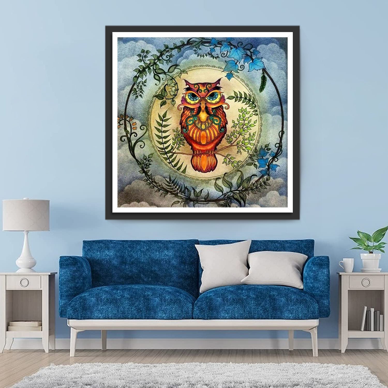 Red Owl Diamond Painting