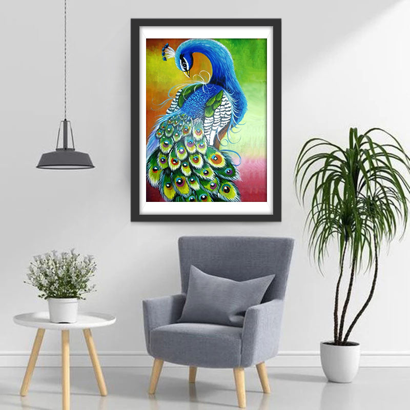 Peacock Painting Feathers Diamond Painting