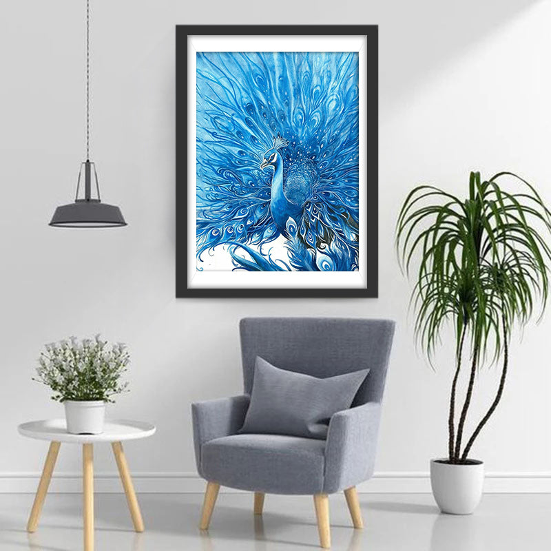 Fantastic Blue Peacock Diamond Painting