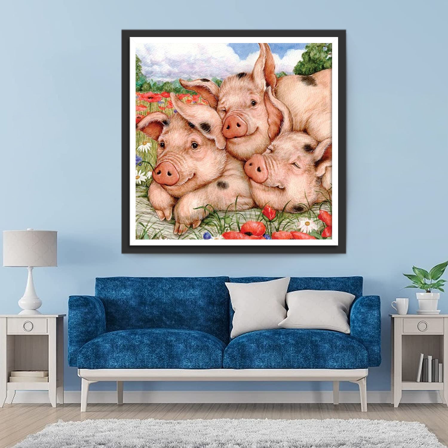 Three Spotted Pigs Diamond Painting