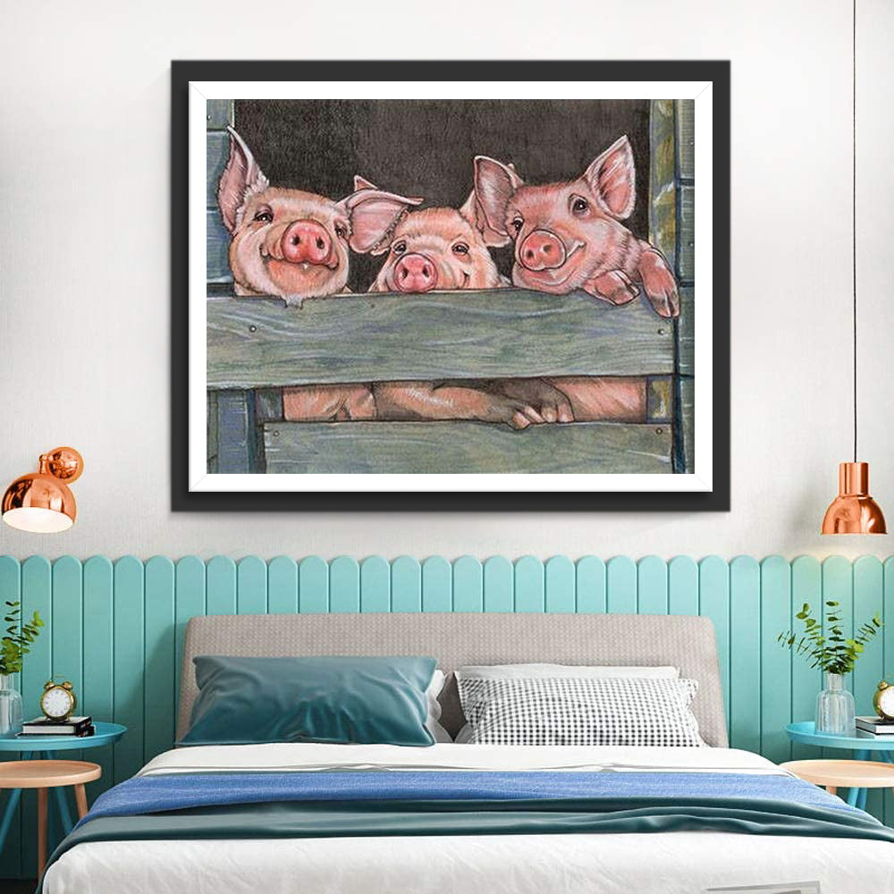 Three Pigs Diamond Painting