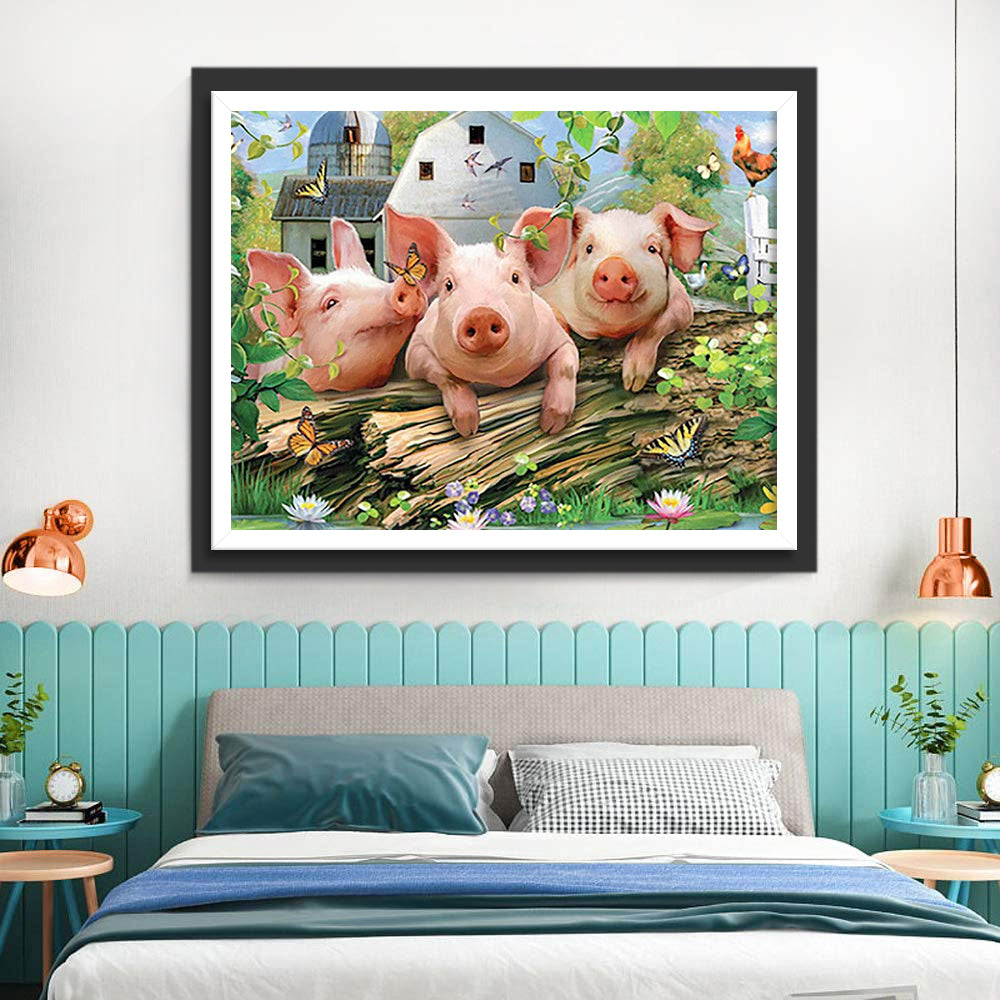 Three Pigs Diamond Painting