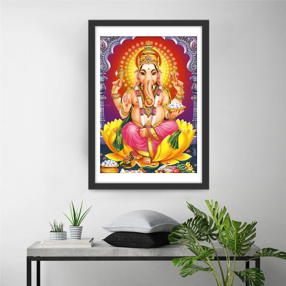 Colorato Ganesha Hindu Fai da te Diamante mosaico Pieno Colorato Ganesha Hindu Fai da te Diamante mosaico Pieno