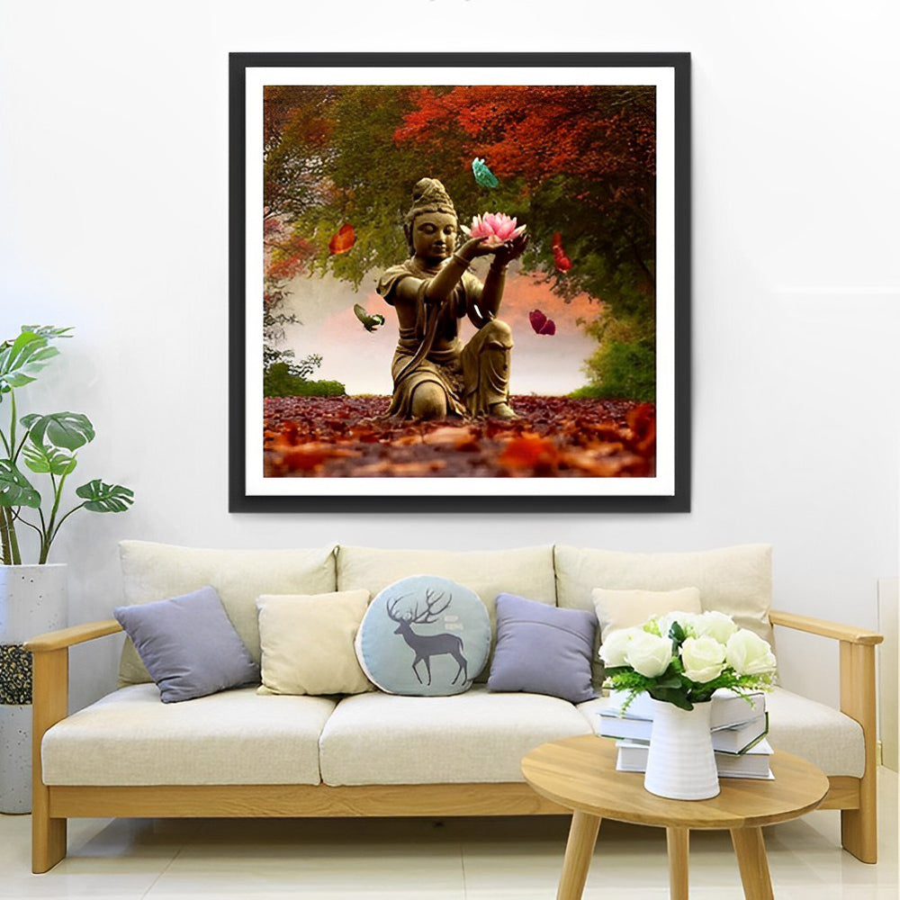 The Bodhisattva Holding Lotus Flower Diamond Painting