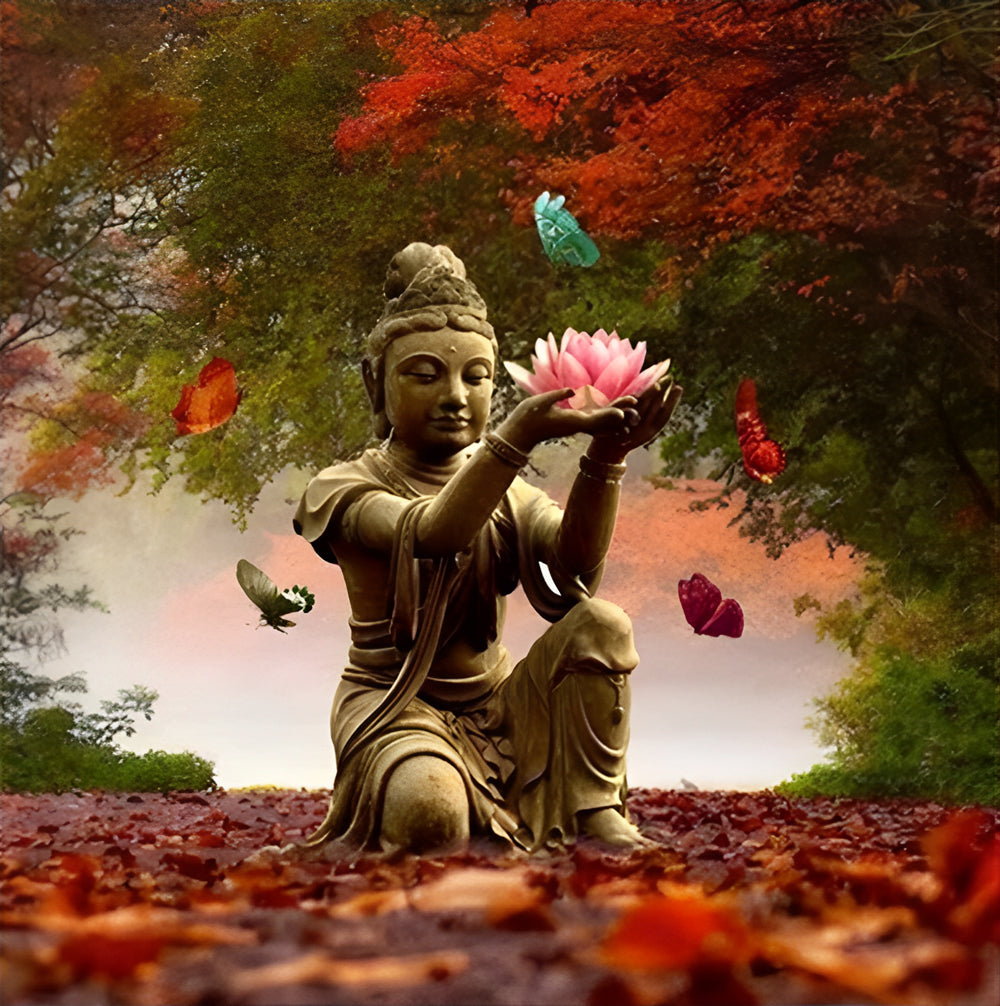 The Bodhisattva Holding Lotus Flower Diamond Painting