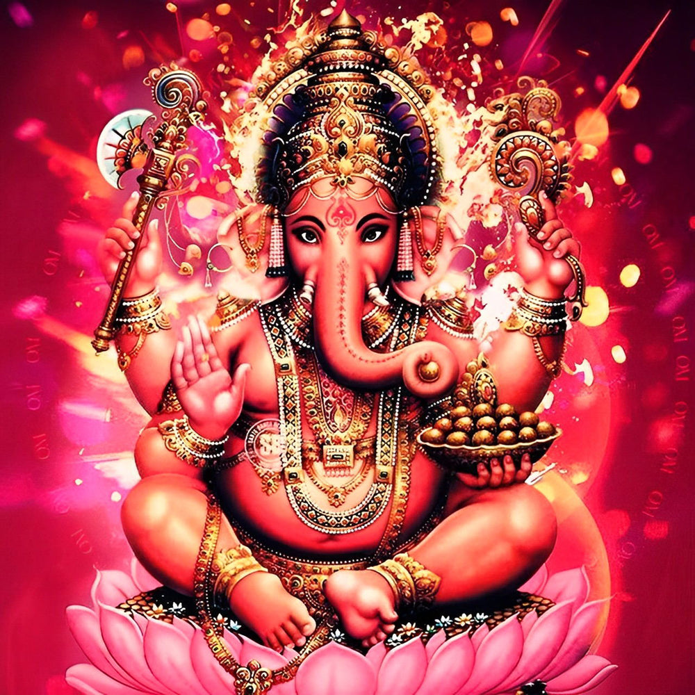 Pink Ganesh Diamond Painting