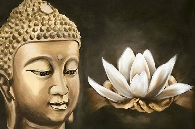 Lotus and Buddha Diamond Painting