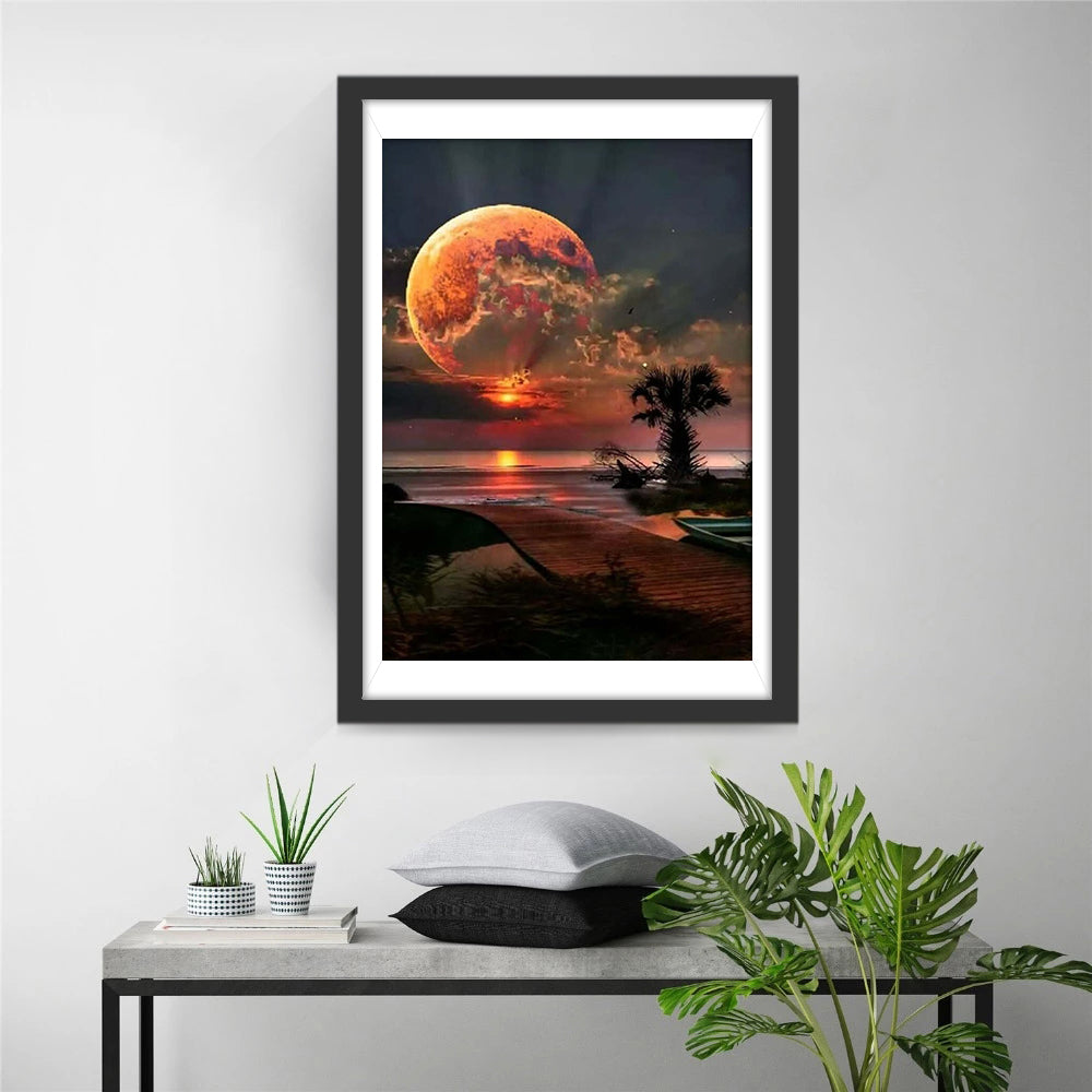 Red Sea and Moon Diamond Painting