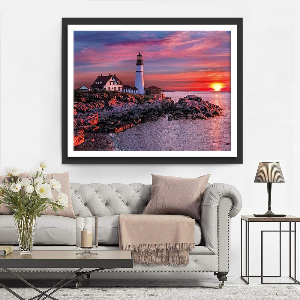 Sea and Lighthouse Diamond Painting