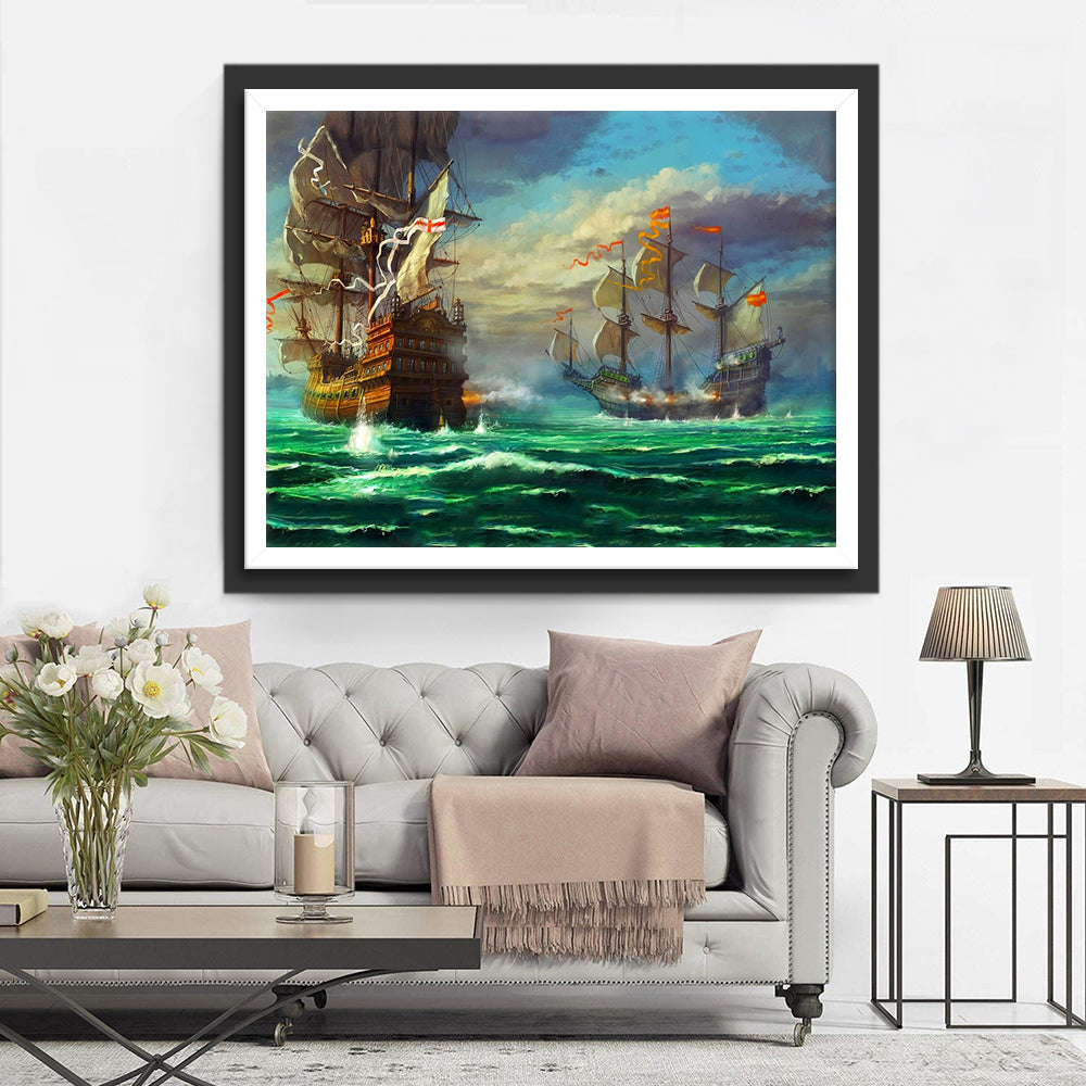 Sailboats on the Sea Diamond Painting