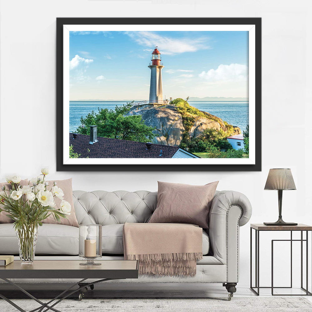 Lighthouse and Island Diamond Painting