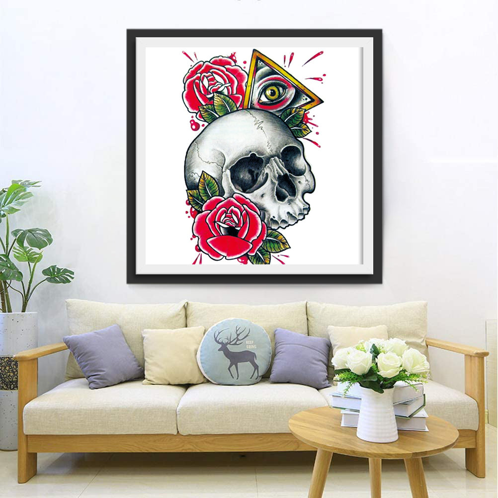 Triangle and Skull Diamond Painting