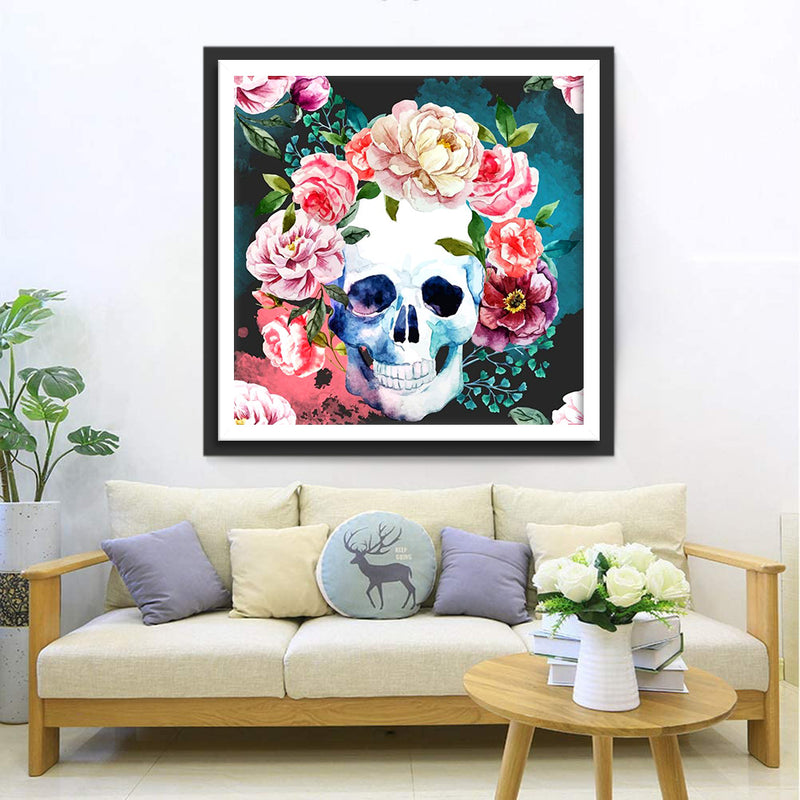 Smiling Skull and Roses 5D DIY Diamond Painting Kits