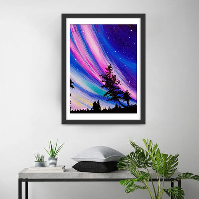 Starry Sky and Colorful Auroras 5D DIY Diamond Painting Kits