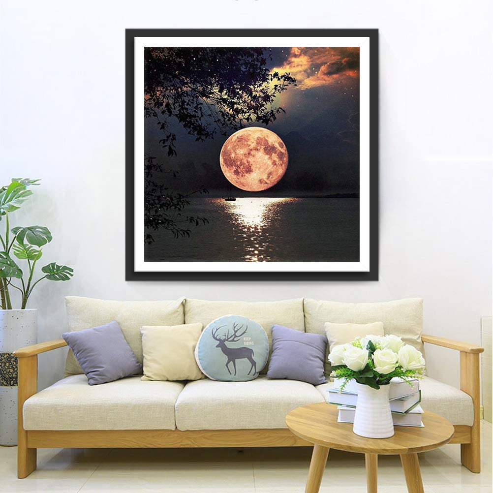 Starry Sky and Moon Huge Diamond Painting