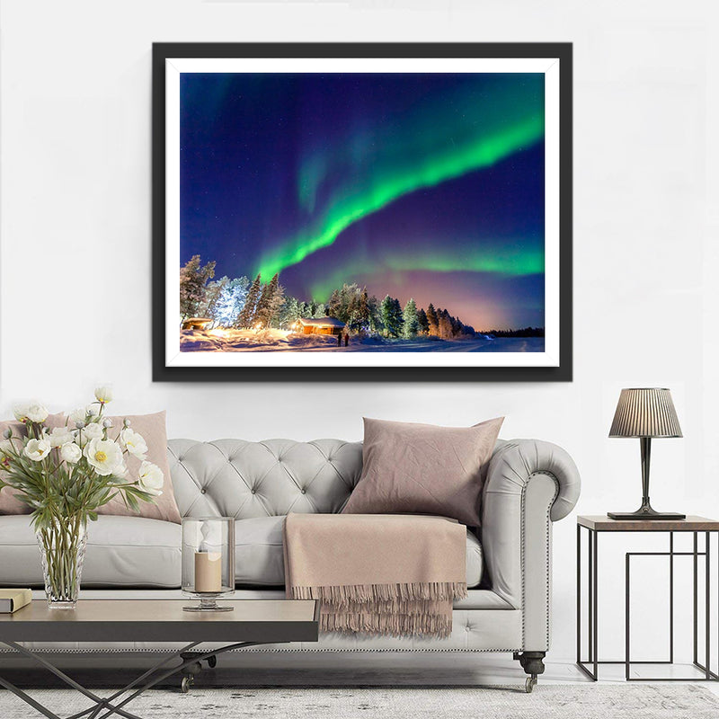 Aurora and Wood Diamond Painting