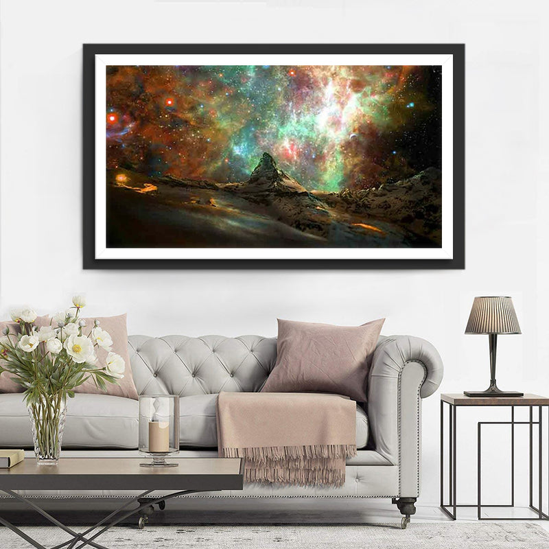 Starry Sky and Mountain Diamond Painting