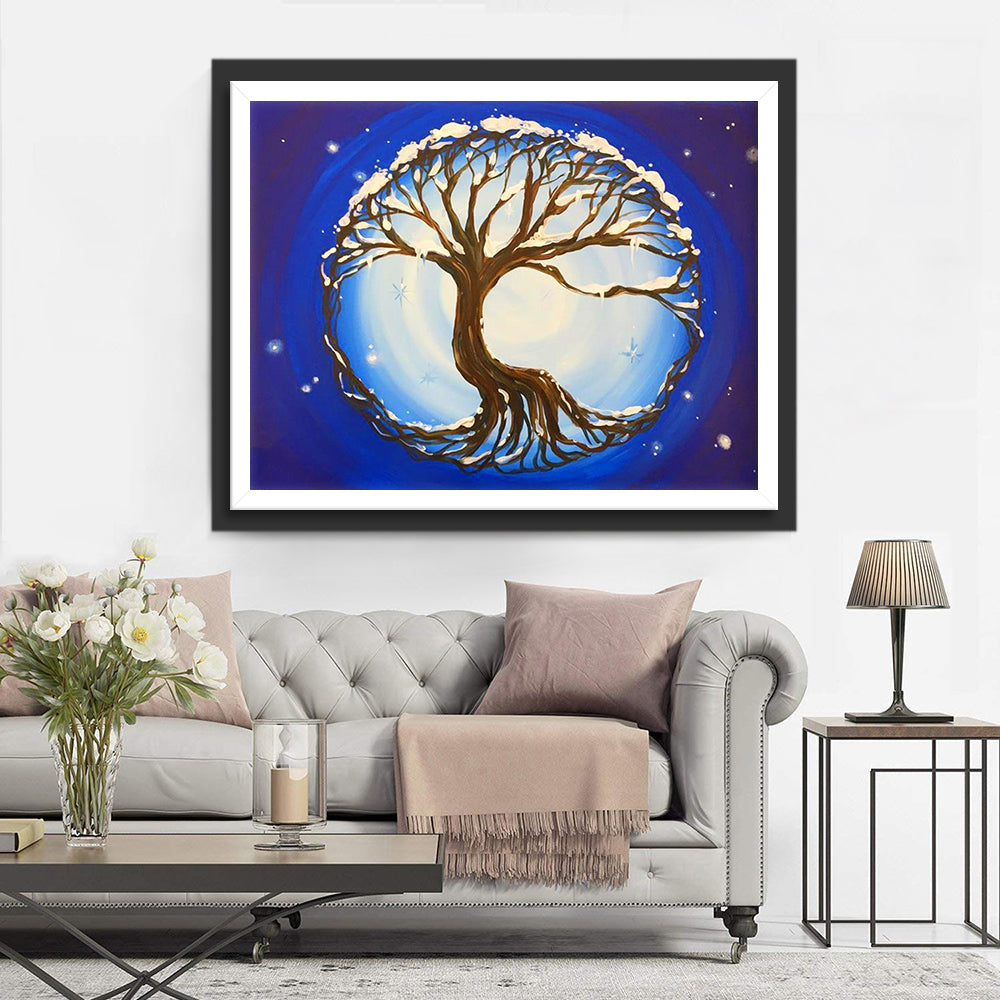 Snowy Tree Diamond Painting