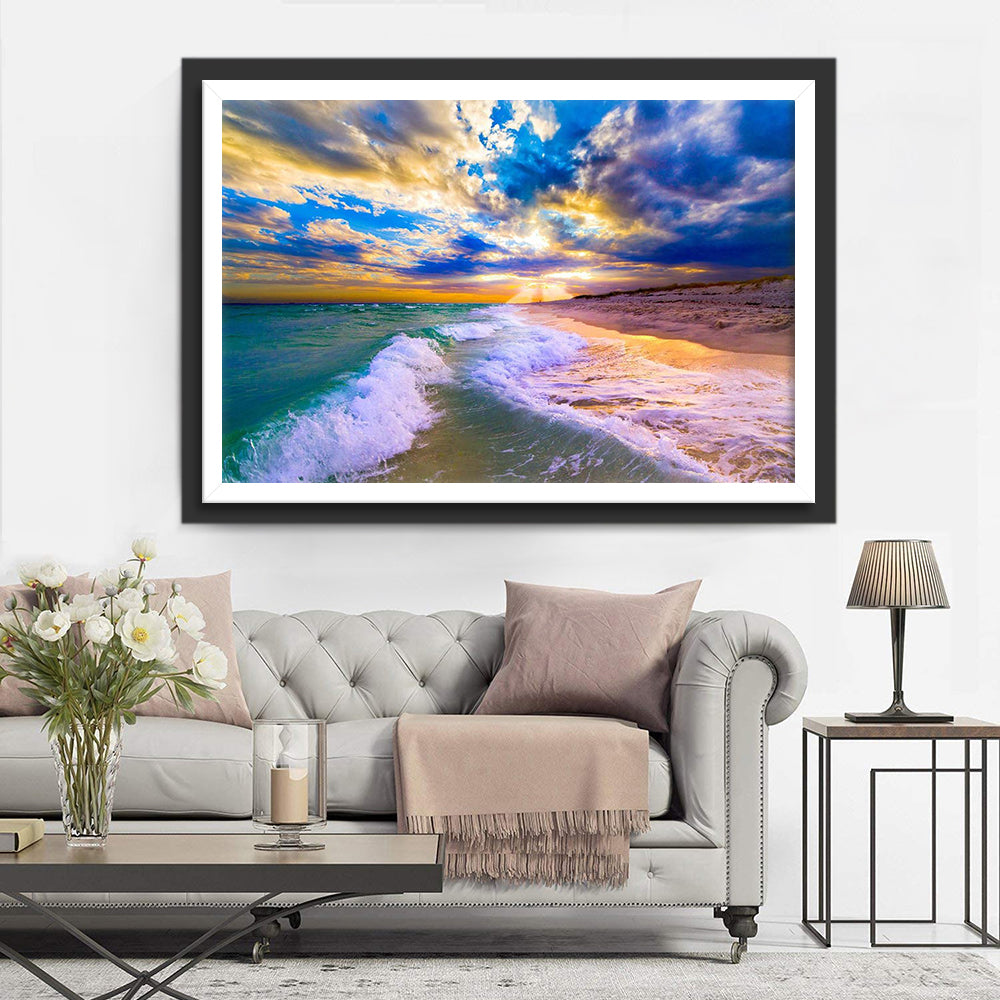 Cloudy Sky and Sea Diamond Painting