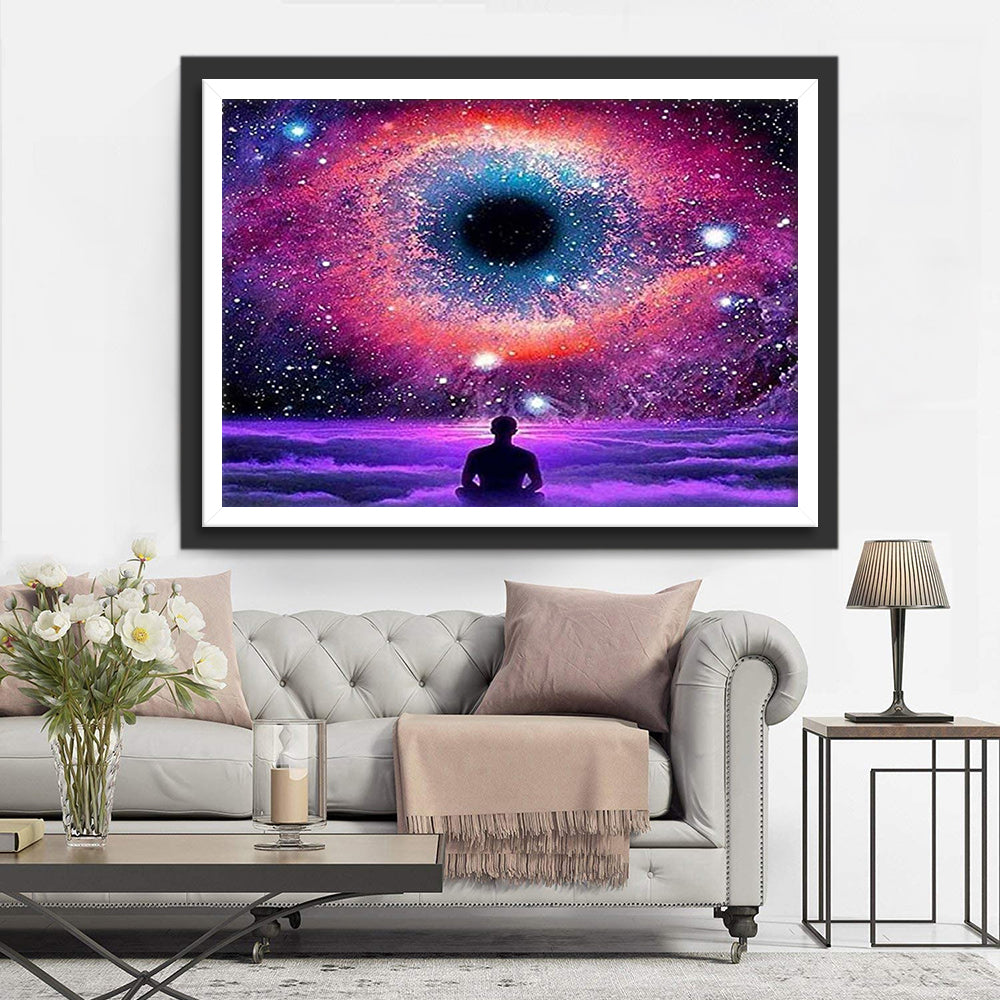 The Observer and the Black Hole Diamond Painting