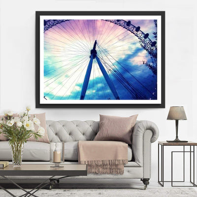 Tricolor Sky and Ferris Wheel Diamond Painting