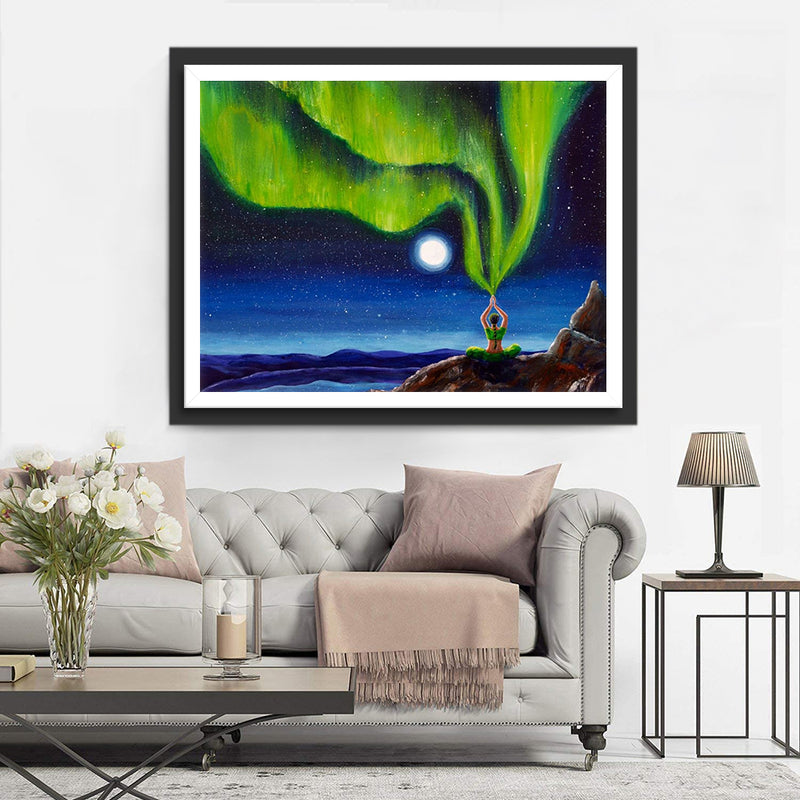 Aurora Borealis and Woman Diamond Painting